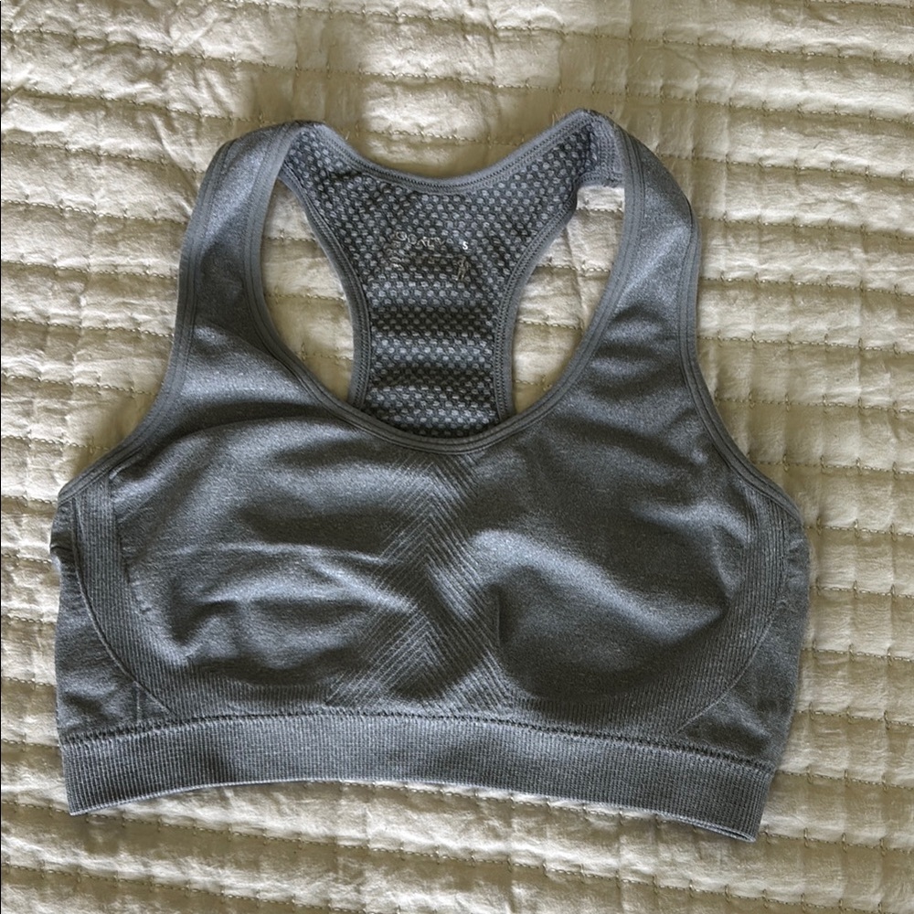 Jockey Gray Sports Bra with Mesh Ventilation